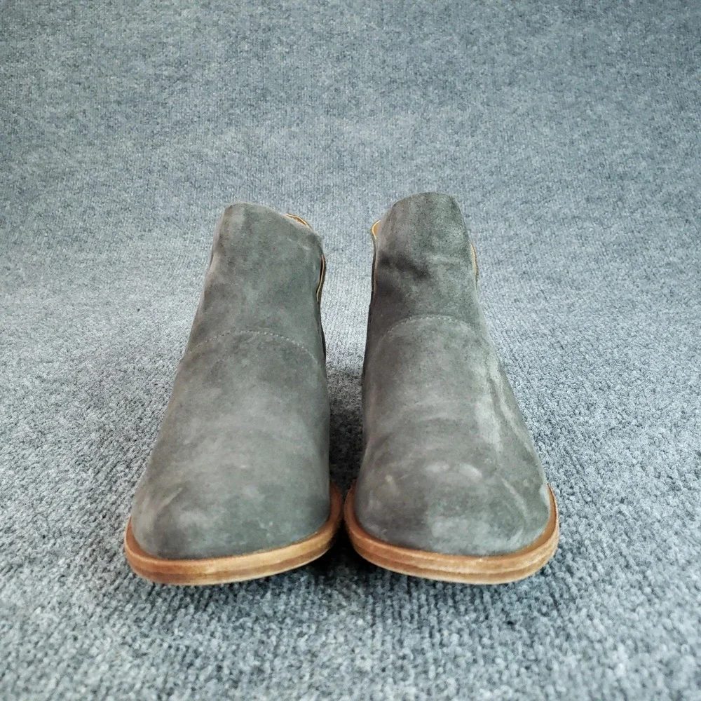 Kork-Ease Boots‎ Womens Size 8.5 Gray Suede Leather Ankle Booties Zipper